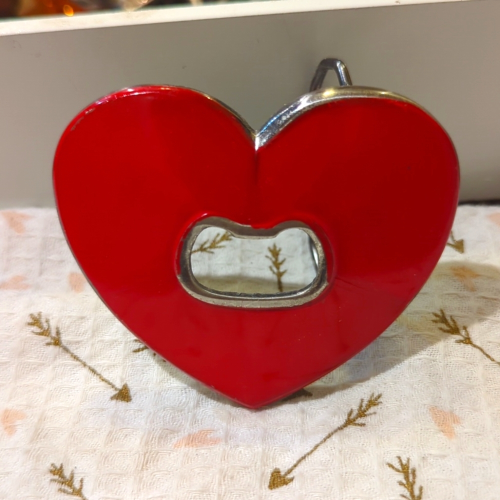 Heart Bottle Opener Belt Buckle